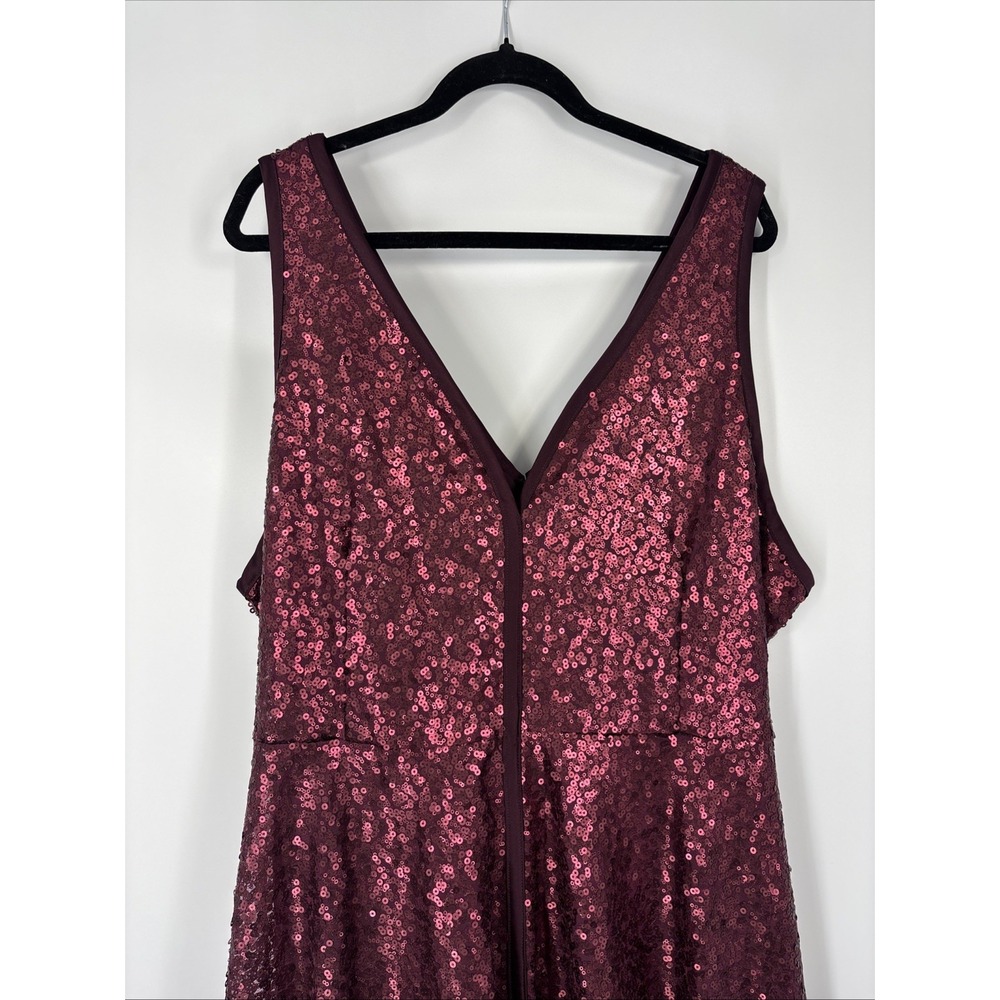 NWT Lane Bryant Burgundy Sequin Dress - Size 28 - Picture 3 of 10
